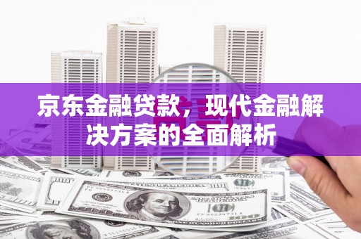 连城京东金融贷款，现代金融解决方案的全面解析