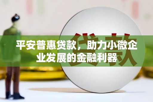 连城平安普惠贷款，助力小微企业发展的金融利器
