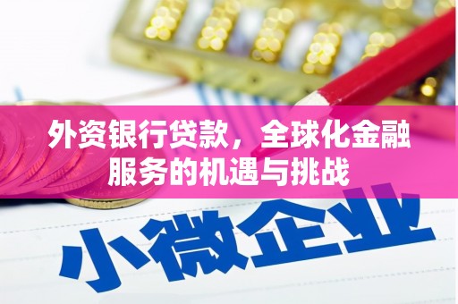 连城外资银行贷款，全球化金融服务的机遇与挑战