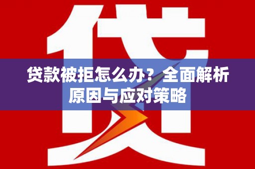连城贷款被拒怎么办？全面解析原因与应对策略